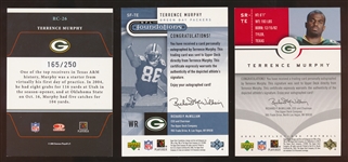 2005 Terrence Murphy (Packers) Jersey or Autograph Inserts- 5 Diff.