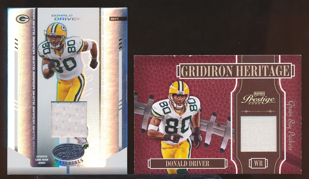 Donald Driver (Packers)- 2 Diff. Jersey Inserts