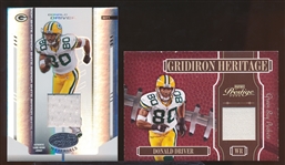 Donald Driver (Packers)- 2 Diff. Jersey Inserts