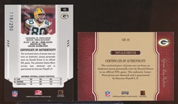 Donald Driver (Packers)- 2 Diff. Jersey Inserts