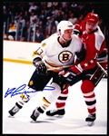 Autographed Ken Linseman Boston Bruins NHL Color 8” x 10” Game Action Photo
