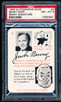 1945 Leister Game Co. (Toledo, OH.) “Autographs (Facsimile): A Card Game of Famous People”- #4 Jack Benny/ Bob Hope- PSA Graded NM-MT 8.