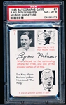 1945 Leister Game Co. (Toledo, OH.) “Autographs (Facsimile): A Card Game of Famous People”- #7 Byron Nelson/ Walter Hagen- PSA Graded NM-MT 8.