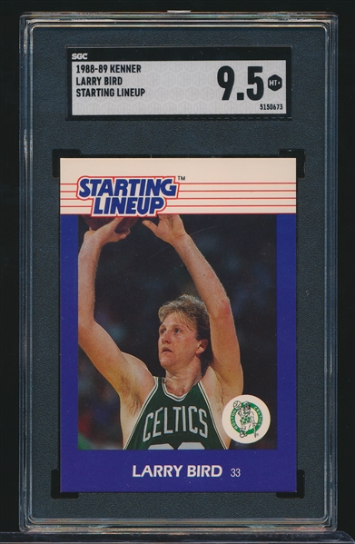 1988-89 Kenner Starting Lineup Card- Larry Bird- SGC 9.5 (Mt+)