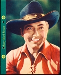 1937 Dixie Cup Movie, Sports, & Cowboy Star Premium- Johnny Mack Brown