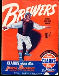 1952 Milwaukee Brewers Minor League Baseball Program vs. Charleston