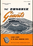 1967 Indianapolis Indians @ Phoenix Giants- Baseball Program