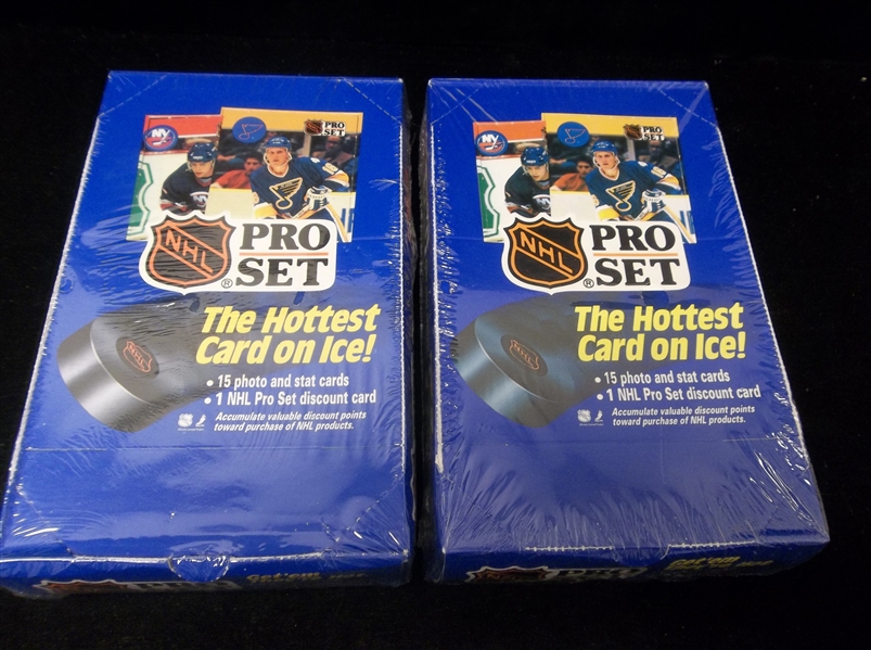 1990-91 Pro Set Hockey- Series #1- Two Unopened Wax Boxes