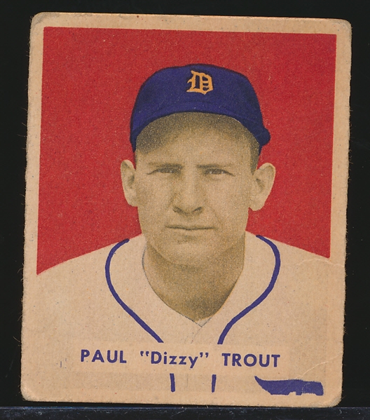 1949 Bowman Baseball- #208 Dizzy Trout, Tigers- Hi#