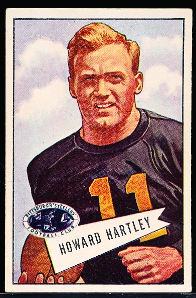 1952 Bowman Football Large- #64 Howard Hartley, Steelers- SP