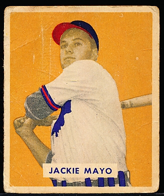 1949 Bowman Bb- Hi#- #228 Jackie Mayo, Phillies