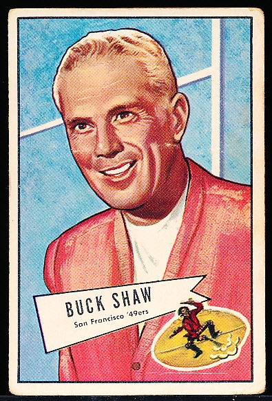 1952 Bowman Fb Large- #95 Buck Shaw, 49ers