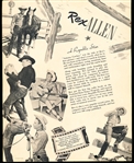 1950 Dixie Cup Movie and Cowboy Stars Premium- Rex Allen