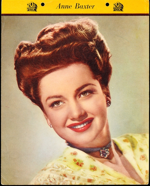 1950 Dixie Cup Movie and Cowboy Stars Premium- Anne Baxter