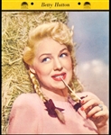 1950 Dixie Cup Movie and Cowboy Stars Premium- Betty Hutton