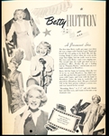 1950 Dixie Cup Movie and Cowboy Stars Premium- Betty Hutton