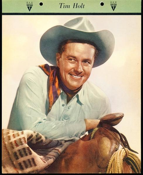 1951 Dixie Cup Movie and Western Stars Premium- Tim Holt