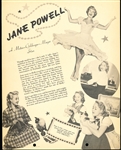 1951 Dixie Cup Movie and Western Stars Premium- Jane Powell