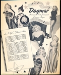 1952 Dixie Cup Movie, Cowboy, and TV Stars Premium- Dagmar