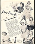 1953 Dixie Cup Movie, Cowboy, and TV Stars Premium- Jane Powell