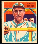 1936 Diamond Stars Baseball- #108 Walter A. Berger, Boston Braves- 1936 Blue Back