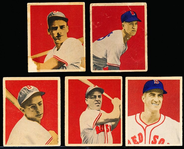 1949 Bowman Bb- 5 Diff Boston Red Sox