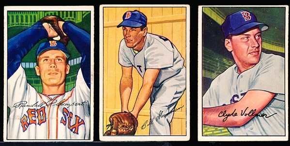 1952 Bowman Bb- 7 Diff Boston Red Sox