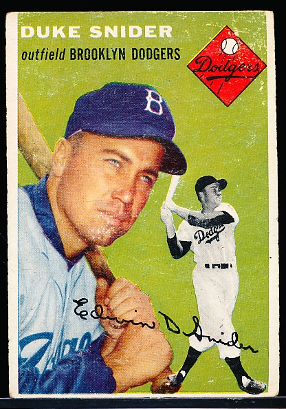 1954 Topps Bb- #32 Duke Snider, Dodgers