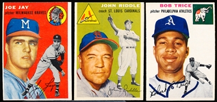 1954 Topps Baseball- 6 Diff