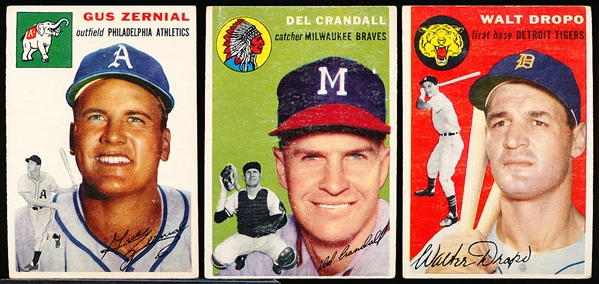 1954 Topps Baseball- 6 Diff