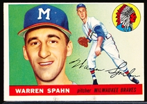 1955 Topps Bb- #31 Warren Spahn, Braves