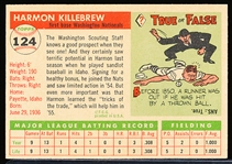 1955 Topps Bb- #124 Harmon Killebrew RC