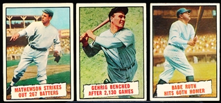 1961 Topps Bb 3 Diff Baseball Thrills