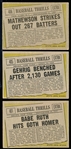 1961 Topps Bb 3 Diff Baseball Thrills