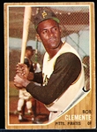 1962 Topps Bb- #10 Bob Clemente, Pirates