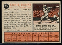 1962 Topps Bb- #25 Ernie Banks, Cubs