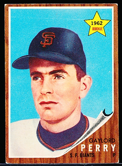 1962 Topps Bb- #199 Gaylord Perry RC