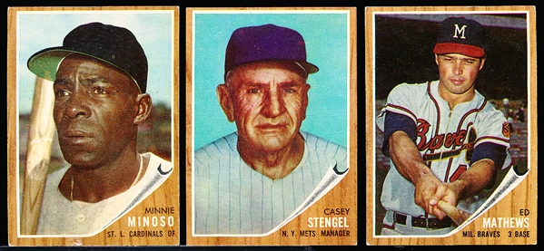 1962 Topps Bb- 3 Cards