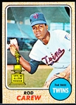 1968 Topps Bb- #80 Rod Carew, Twins