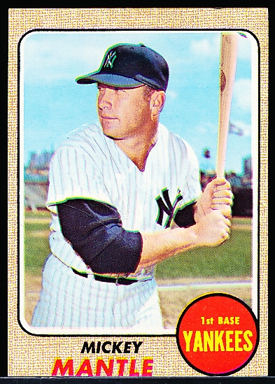 1968 Topps Baseball- #280 Mickey Mantle, Yankees