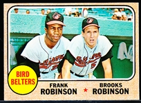 1968 Topps Baseball- #530 Bird Belters- Frank Robinson/ Brooks Robinson