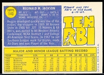 1970 Topps Bb #140 Reggie Jackson, A’s