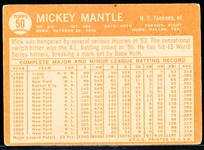 1964 Topps Bb- #50 Mickey Mantle, Yankees