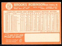 1964 Topps Bb- #230 Brooks Robinson, Orioles