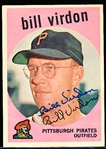 Autographed 1959 Topps Bsbl. #190 Bill Virdon, Pirates