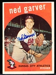 Autographed 1959 Topps Bsbl. #245 Ned Garver, Athletics