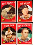 Autographed 1959 Topps Bsbl.- 4 Diff. Detroit Tigers