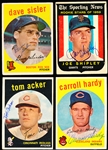 Autographed 1959 Topps Bsbl.- 4 Diff. Cards