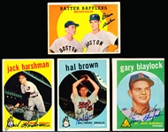 Autographed 1959 Topps Bsbl.- 4 Diff. Cards