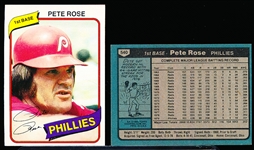 1980 Topps Bsbl. #540 Pete Rose- 12 Cards